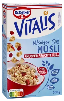 Dr. Oetker Vitalis hrskavo voće sa 30% manje šećera