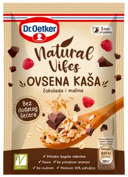 Dr. Oetker Natural Vibes ovsena kaša čokolada i malina