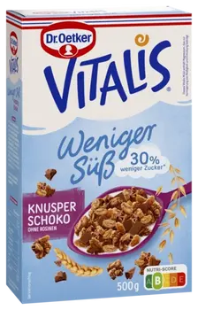 Dr. Oetker Vitalis hrskava čokolada sa 30% manje šećera