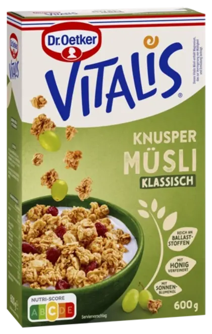 Dr. Oetker Vitalis hrskavi musli sa suvim grožđem i medom