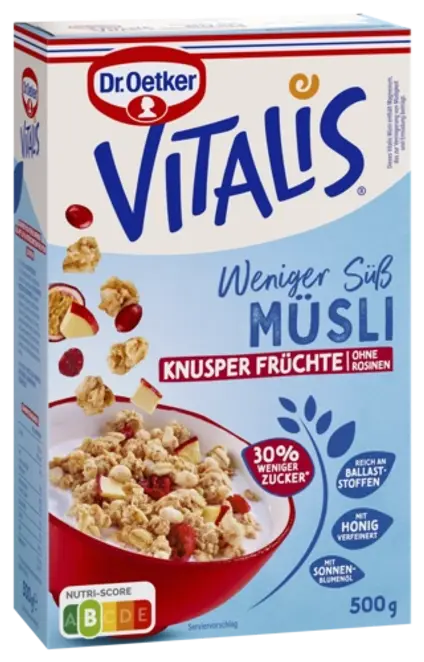Dr. Oetker Vitalis hrskavo voće sa 30% manje šećera