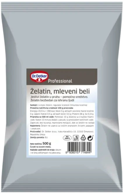 Dr. Oetker Želatin mleveni beli Professional