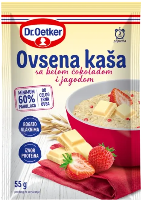 Dr. Oetker Ovsena kaša sa belom čokoladom i jagodom