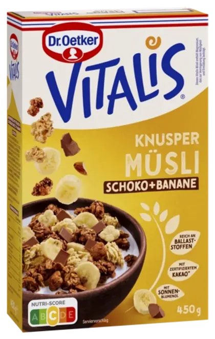 Dr. Oetker Vitalis hrskavi musli sa čokoladom i bananom