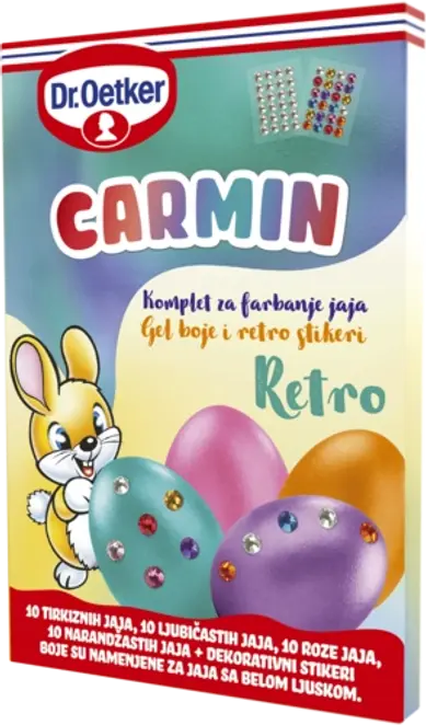 Dr. Oetker Carmin Retro gel boje za jaja i stikeri