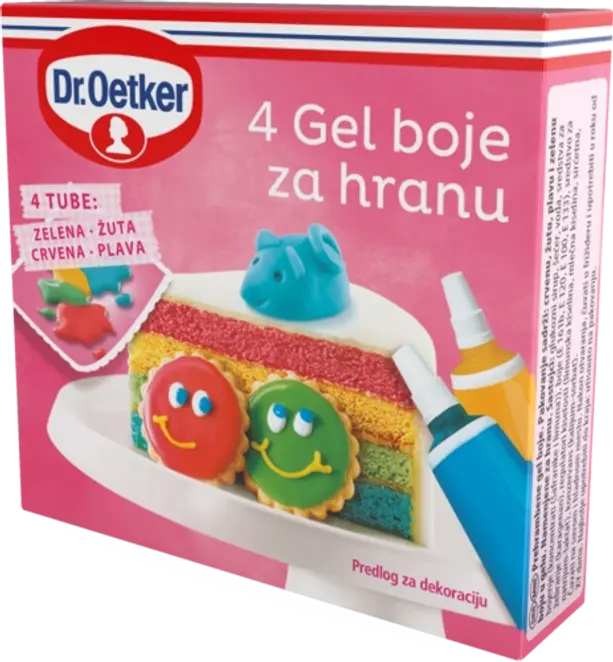 Dr. Oetker 4 gel boje za hranu
