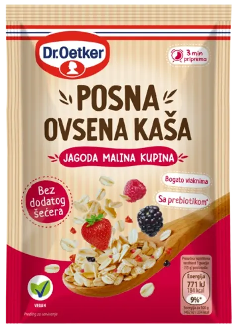Dr. Oetker Posna ovsena kaša jagoda, malina, kupina