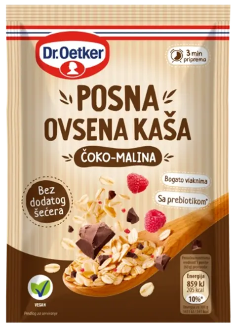 Dr. Oetker Posna ovsena kaša čoko-malina
