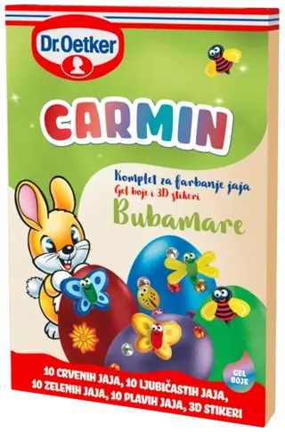 Dr. Oetker Carmin Bubamare komplet za farbanje jaja
