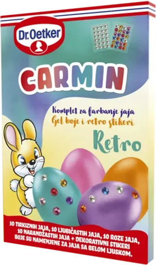Dr. Oetker Carmin Retro gel boje za jaja i stikeri