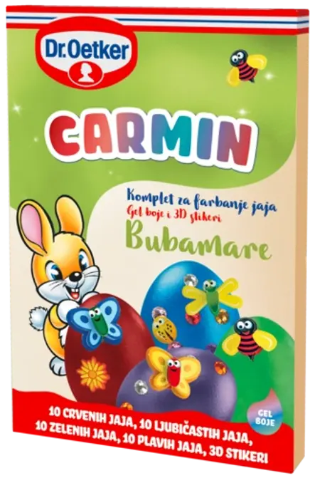 Dr. Oetker Carmin Bubamare komplet za farbanje jaja