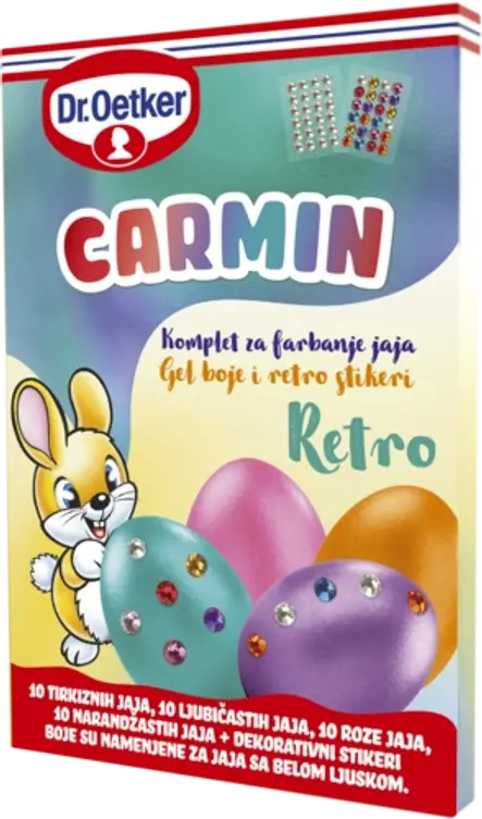 Dr. Oetker Carmin Retro gel boje za jaja i stikeri