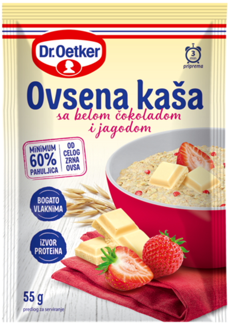 Dr. Oetker Ovsena kaša sa belom čokoladom i jagodom