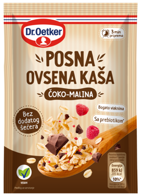 Dr. Oetker Posna ovsena kaša čoko-malina