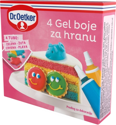 Dr. Oetker 4 gel boje za hranu